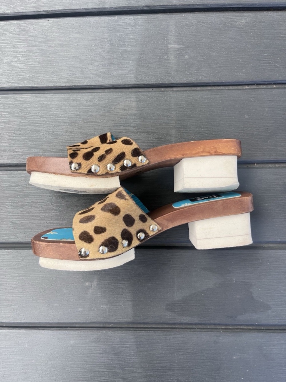SOLD! Y2K Vintage D&G Dolce & Gabbana Rare Pony Hair/ Ladybug Wooden Sandal 37 - Picture 10 of 10